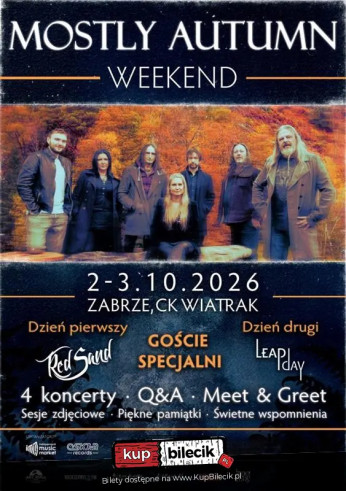 Mostly Autumn Weekend - 2-3.10 KARNETY